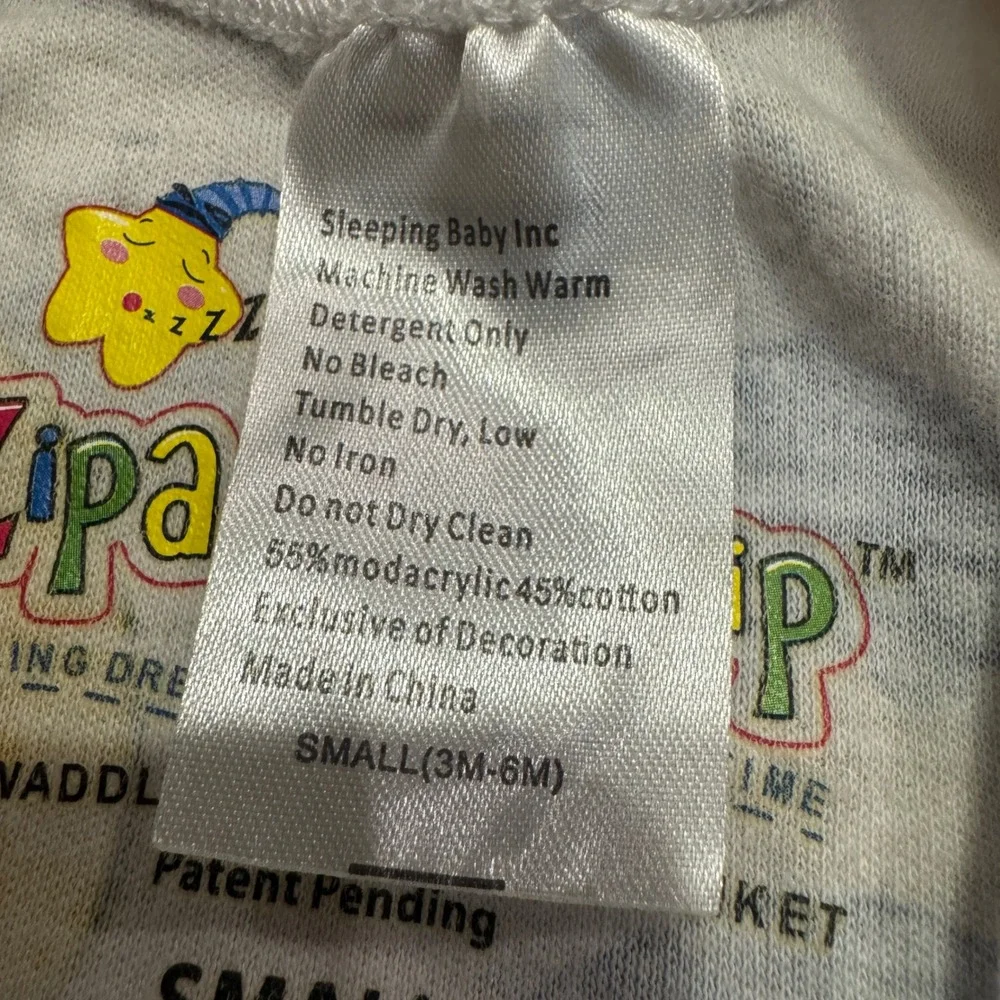Sleeping Baby Zipadee-Zip Swaddle Transition Owl Turtle Yellow Small 3-6M